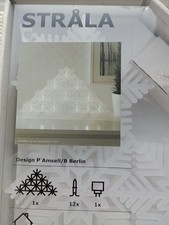 Ikea Strala Large Light Christmas Decoration Tree New Snowflakes 82 x 41 cm 