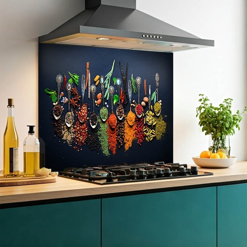Printed glass kitchen - printed,