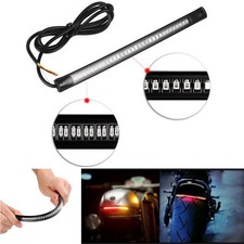 Motorcycle 48LED Brake Turn Signal Lamp Flexible Strip License Plate Tail Light