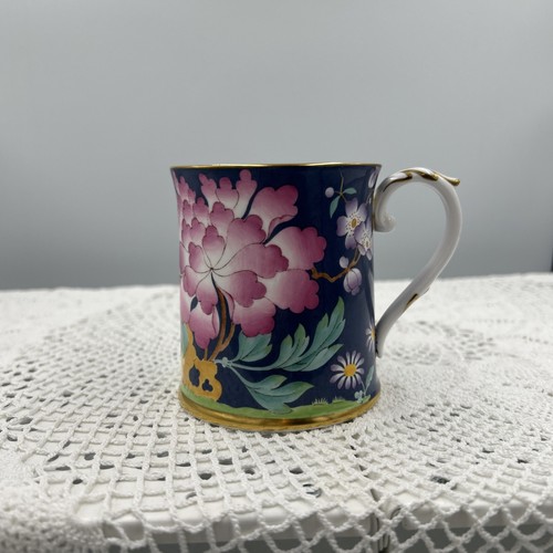 Spode floral mug with gold - with,