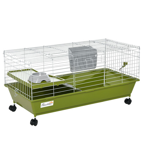 Pawhut 89cm small animal cage - small,