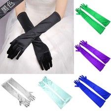 New Gloves Wedding Evening Satin Long Ladies   For  Party Finger Fancy Elegant