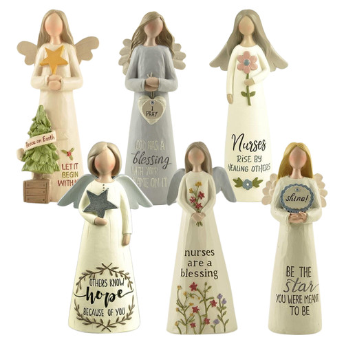 Feather grace angel figurine - feather, &