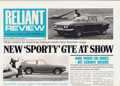 Reliant review no55 motor show - reliant,