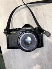 Vintage Cosina CT-10 Camera And Leather Case, 50mm Lens. Good Condition.