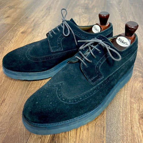 Grenson suede brogues blue - suede,