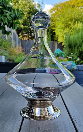 Clear glass decanter with - glass,