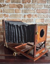 Antique Thornton-Pickard Large Format Wooden Bellows Field Camera – No Lens 