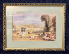 Vintage Ornate Gilt Frame, 12 x 9", Richmond Hill by Turner print