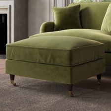 Large olive green velvet - olive,