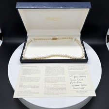 Mikimoto Sea Magic 18” Pearl Strand Silver Level 6.5x6mm Necklace 14k Gold Clasp