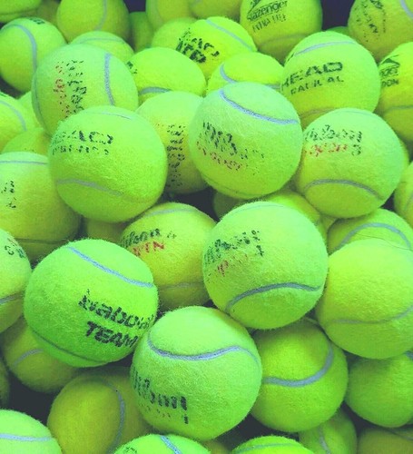 Used tennis balls all branded - tennis, balls.