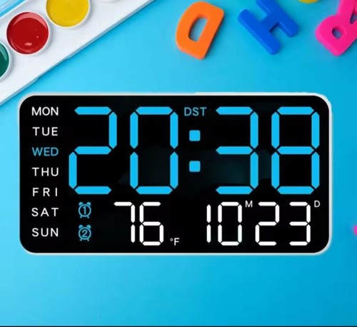 Large led digital wall clock - wall,