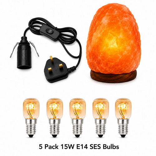 Salt lamp cord with - salt,