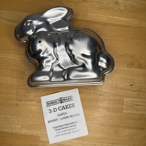 Vintage nordic aluminum bunny - aluminum,