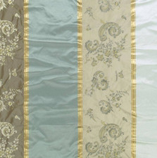 DESIGNERS GUILD FABRIC EMMELINE DUCK EGG BLUE EMBROIDERED SILK F1595