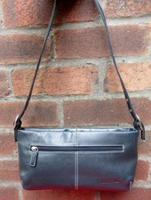 Vintage  New Unused Jane Shilton Dark Blue Leather Handbag Shoulder Bag