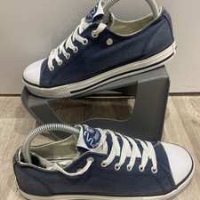 Dunlop Green Flash Blue Canvas Pumps Shoes Size 5 Uk