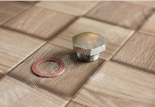 10 X LAMBRETTA GP-LI-SX-TV S/STEEL OIL LEVEL NUT & FIBRE WASHER PLAIN TYPE