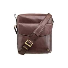 Leather flight bag messenger