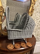 Vintage Wicker Dolls Pram With
