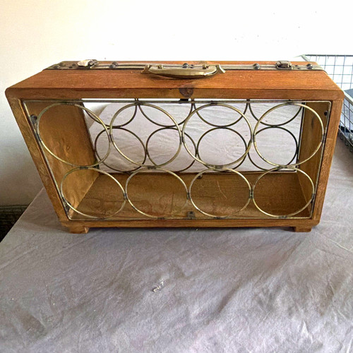 Vintage wooden wine - wine, bottle