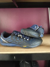 Merrell Trail Glove 4 Vibram Barefoot Running Shoes Blue Black Mens uk8