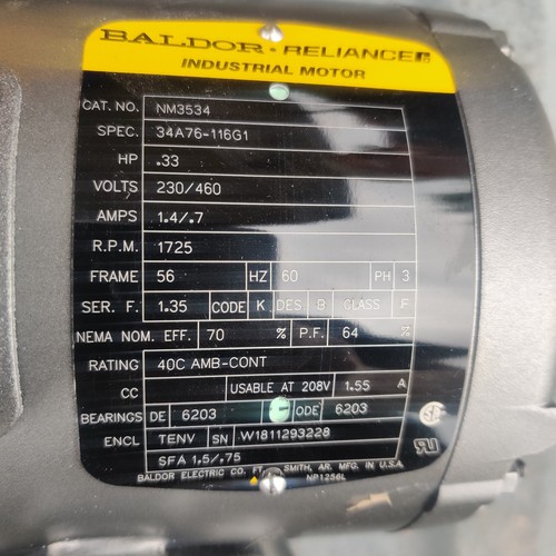 Baldor reliance nm3534 - baldor,