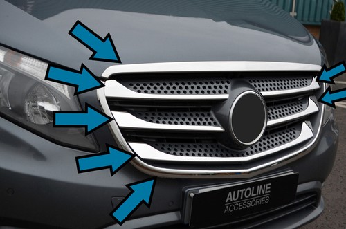 Chrome front grille trim - chrome,