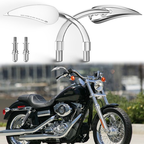 Motorcycle rear mirrors chrome - rear,