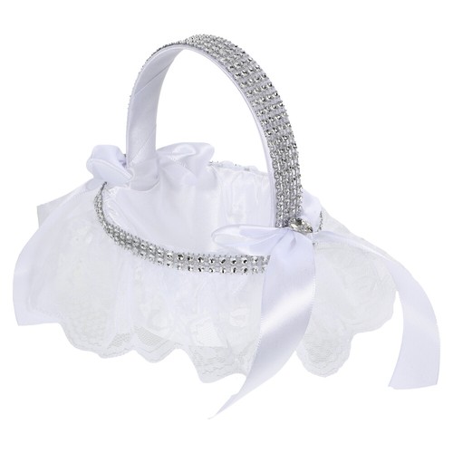 Rattan flower girl basket - girl,