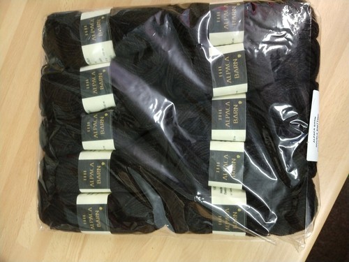 Alpaca wool yarn 100 black - 100%,