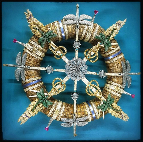 Large corn dolly wreath - corn,