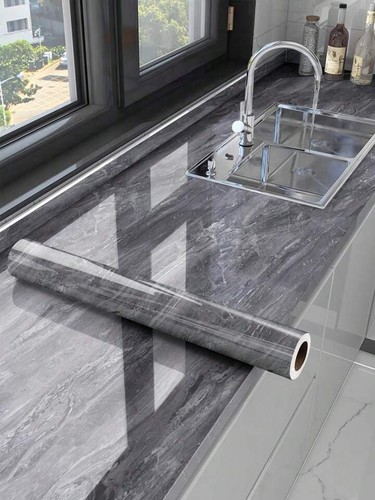 Grey marble gloss - grey, wrap