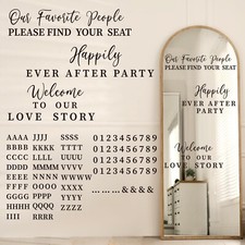 4 Pcs Wedding Mirror Welcome