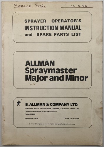 Allman spraymaster major - allman,