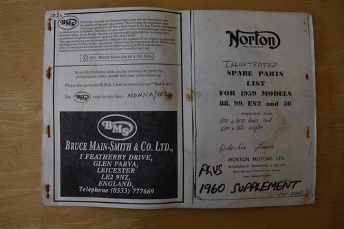 Norton illustrated spare parts - norton,