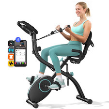 MERACH 4 in 1 Foldable Stationary Exercise Bike with Exclusive APP for Home Gym
