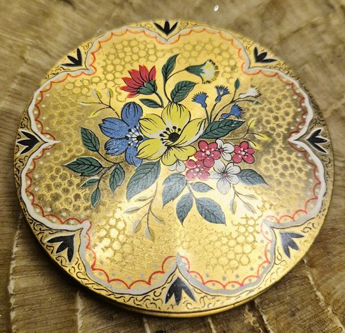 Vintage 1950s 60s brass floral - vintage,