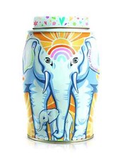 WILLIAMSON TEA ELEPHANT CADDY TIN 40 ENGLISH BREAKFAST TEA BAGS HAPPINESS
