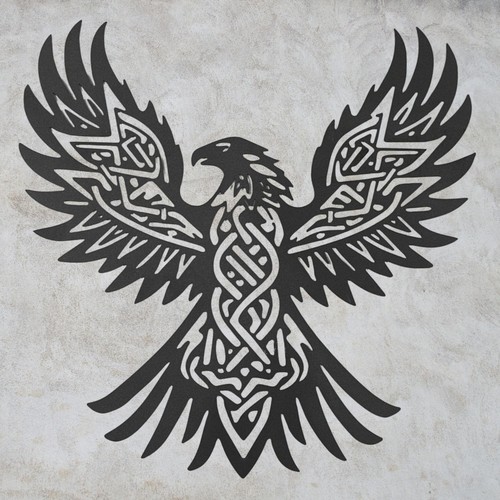 Viking knotwork eagle wall art - knotwork,