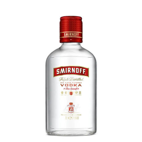 Smirnoff red label vodka 20cl - label,