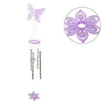 Wind Chimes Butterfly Outdoor Yard Garden Home Decor Ornament W/ Metal Tube 40cm