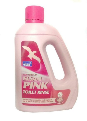 Elsan pink toilet rinse fluid - elsan,