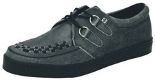 TUK A8594 Charcoal Leather Mens Womens Unisex Creepers Shoes Boots Trainers