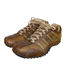 Skechers Men's Leather Urban Track Shoes  60449 Size 10 Brown