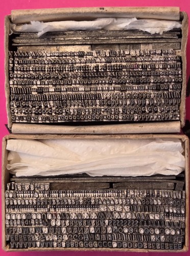 Letterpress metal type gill - letterpress, type: