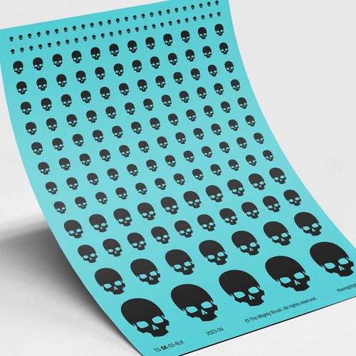 Skulls waterslide transfers - skulls,