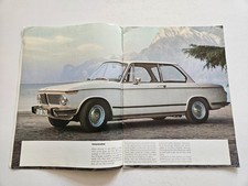 BMW 1602 1802 2002 2002 TII SALES BROCHURE 1971 1972