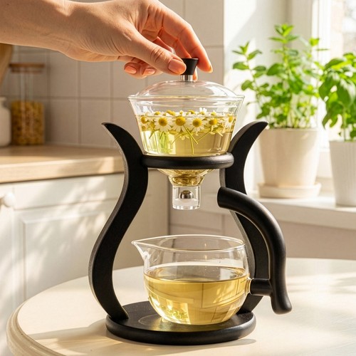 Glass magnetic tea set - glass,